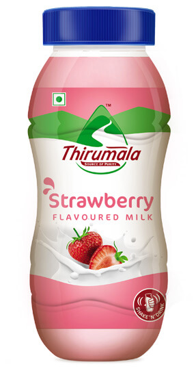 Strawberry Flavoured Milk - Thirumala Milk 